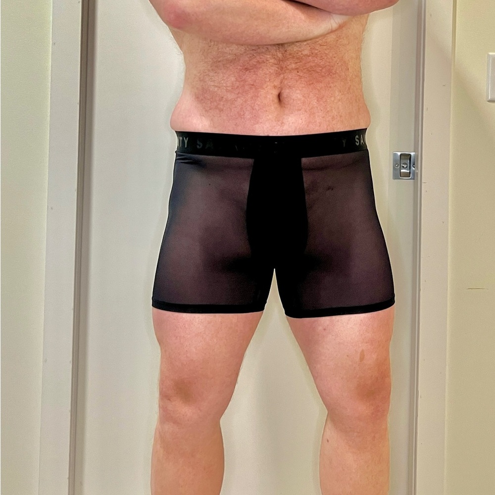 Savage X Fenty Men's Mesh Black Boxer Briefs